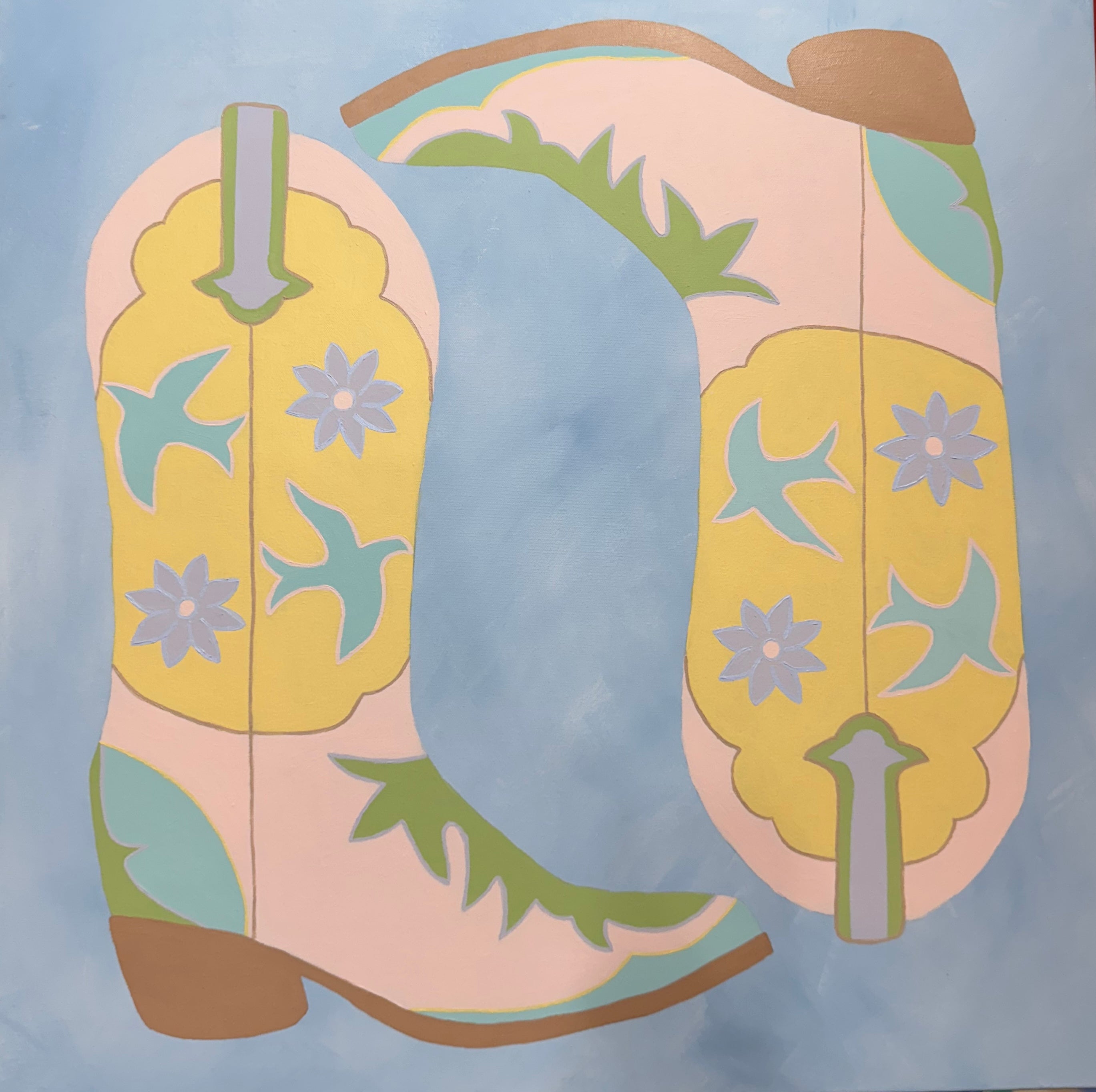 36 x 36 / pastel dove boots